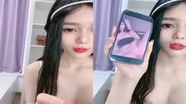 黑絲苗條巨乳妹浪叫連連，互動撩騷道具挑逗粉嫩蜜穴